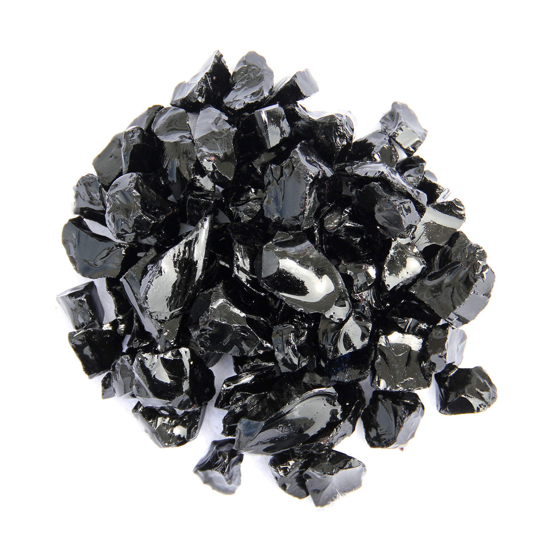 AZ Terrassenheizstrahlerglasrohr recyceltem Fireglass Schwarz 9 kg Feuerstelle aus recyceltem Glas,