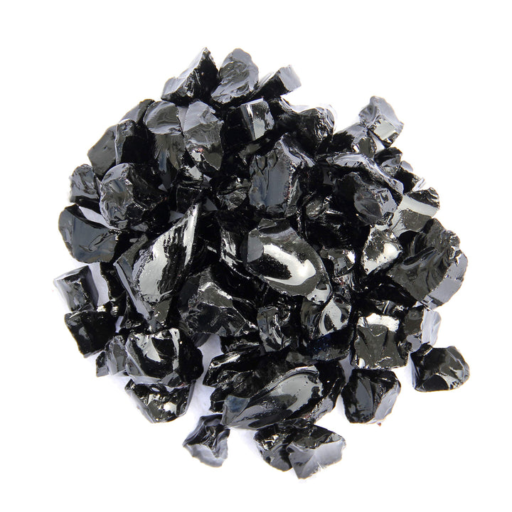 AZ Terrassenheizstrahlerglasrohr recyceltem Fireglass Schwarz 9 kg Feuerstelle aus recyceltem Glas,