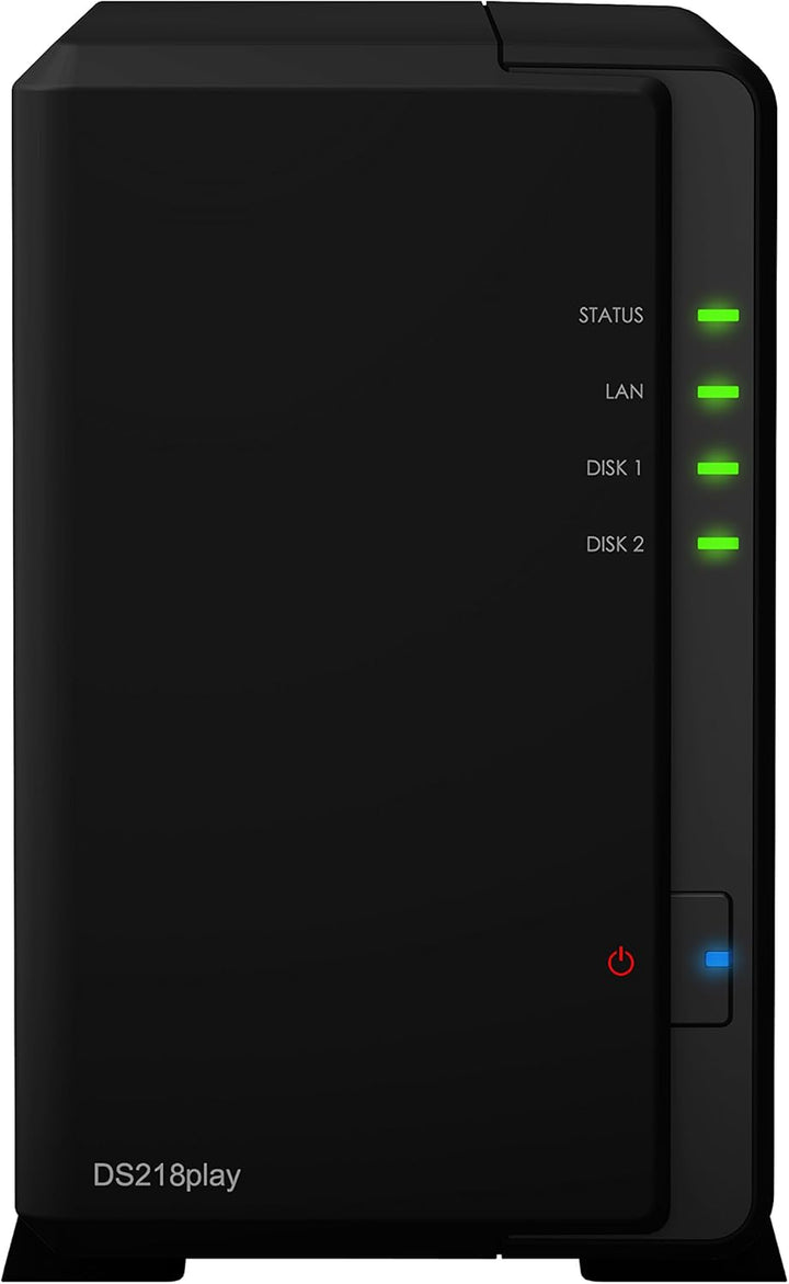 Synology DS218PLAY/4TB-RED 4TB (2x 2TB WD Rot) 2 Bay Desktop NAS-Einheit Western Digital Red Drives