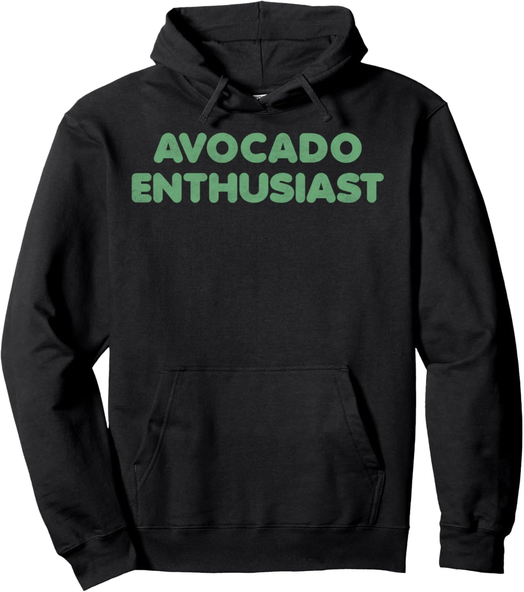 Trendy Green Avocado Enthusiast Pullover Hoodie