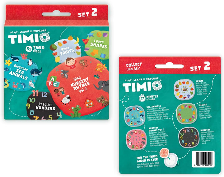 TIMIO Disc Set #2: 5 Audio-Discs für den TIMIO Player | Zahlen Lernen, 96 Kinderlieder Vol. 2, Meere
