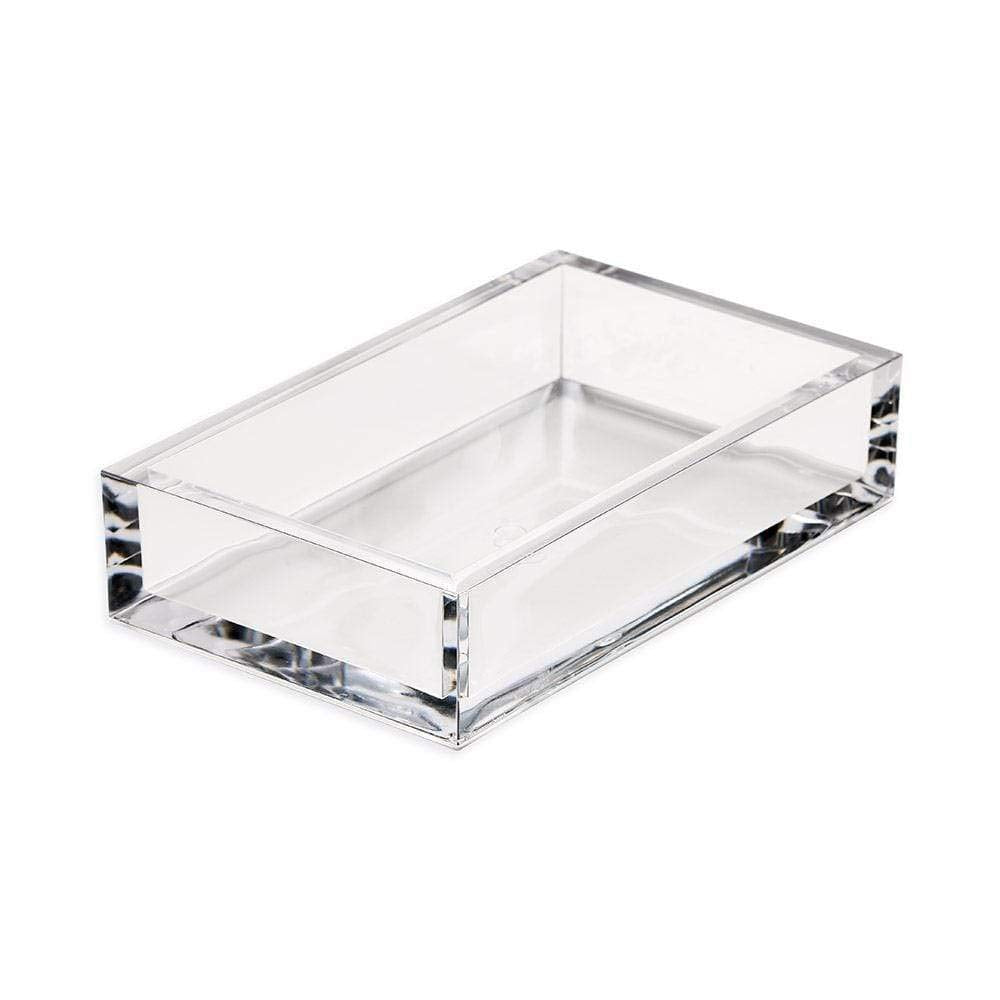 Caspari HG02 - Handtuchhalter aus Acryl für Gäste, transparent 22.2 x 13.6 x 4.9cm, 22.2 x 13.6 x 4.