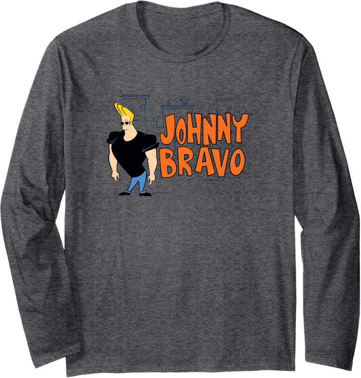 Johnny Bravo City Logo Langarmshirt