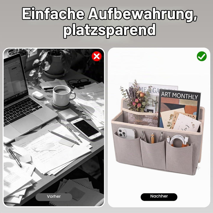 2 Stück Hängeorganizer Wand Organizer mit 8 Haken Aufbewahrung Hängend | Tür Organizer Leinen mit Gr