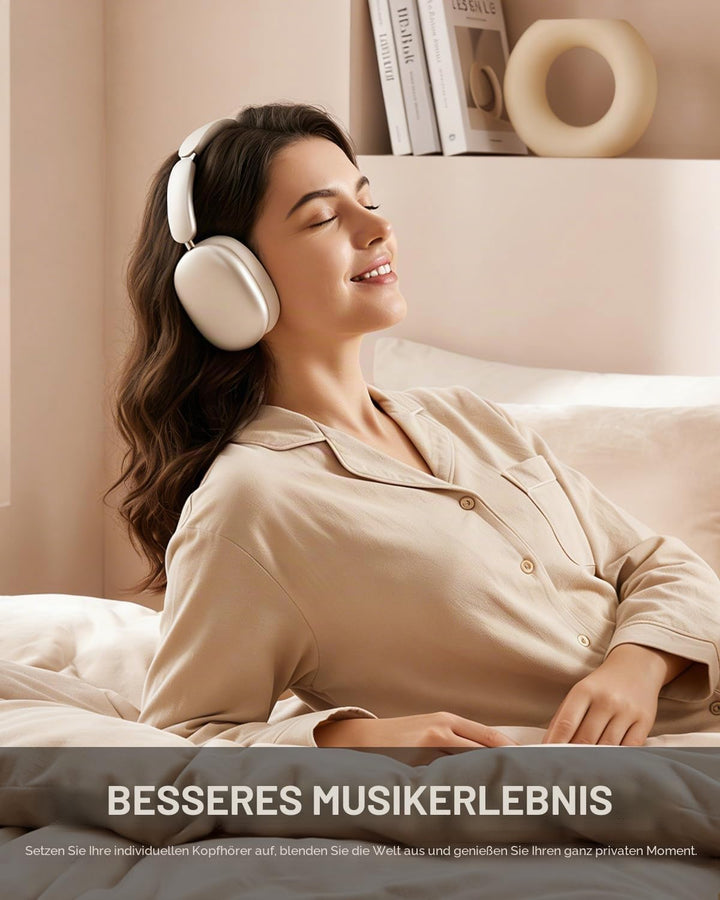 Wentronic Y02 Aktive Noise Cancelling Kopfhörer,60 Std.5 EQ-Musikmodi,Hi-Res-Audio,Tiefe Bässe,faltb