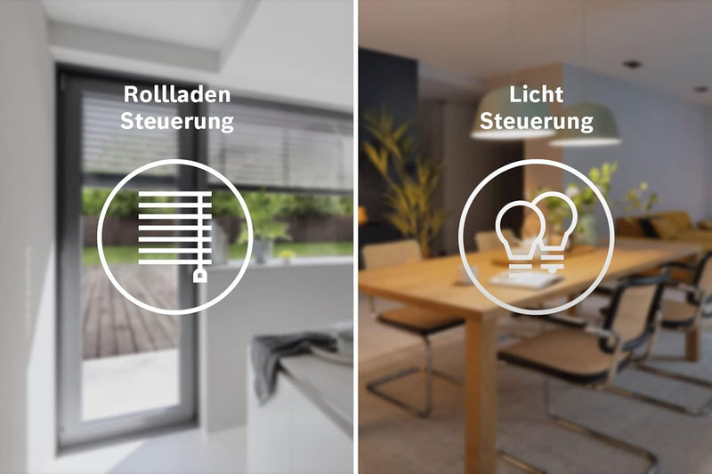 Bosch Smart Home Beleuchtung und Beschattung-Set, 8x Licht-/Rollladensteuerung II, 1x Controller II