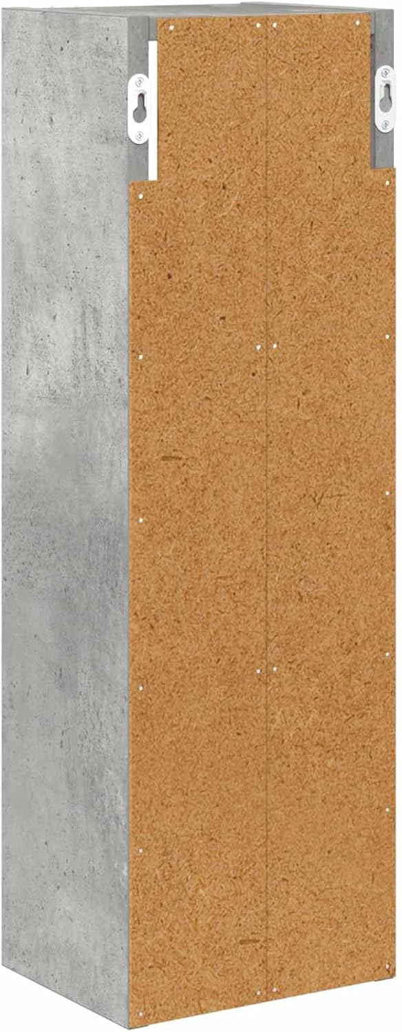 vidaXL Badezimmer-Wandschrank mit Regal Betongrau 20 x 16 x 62,5 cm, Moderner Badschrank, rechteckig