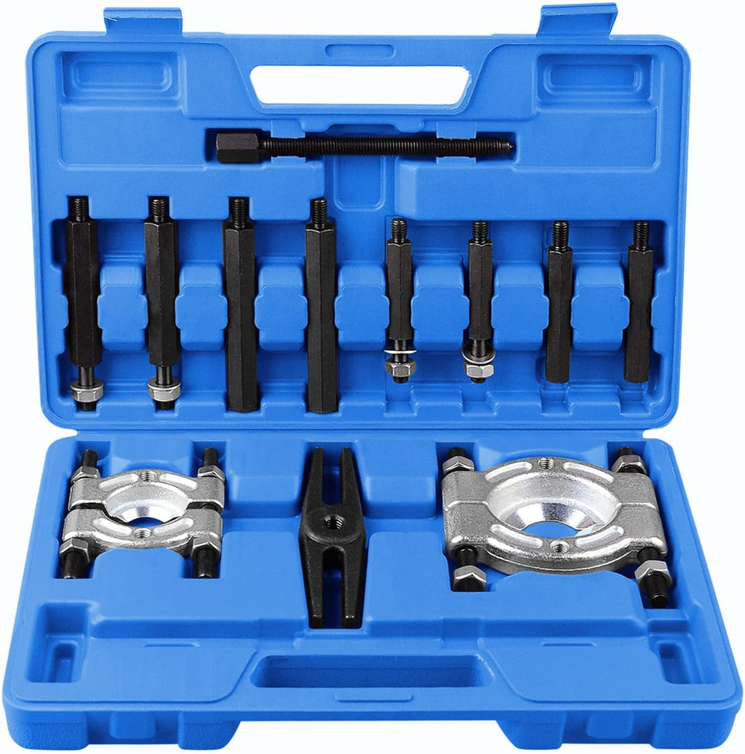 DAYUAN 12 TLG Lagerabzieher Set Polradabzieher Trennmesser Satz Lager Abzieher inkl. Koffer Blau, Bl