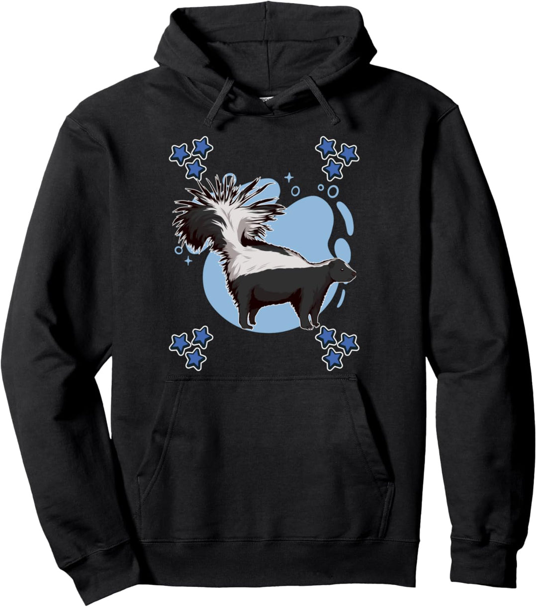 Herren Jungen Stinktiere Sachen Stern Design Stinktier Pullover Hoodie