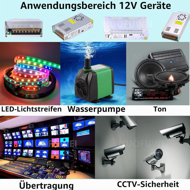 Trafo DC 12V 50A 600W Netzteil Transformator Schalternetzteil 230V AC auf DC Netzteil 12V 50A Transf