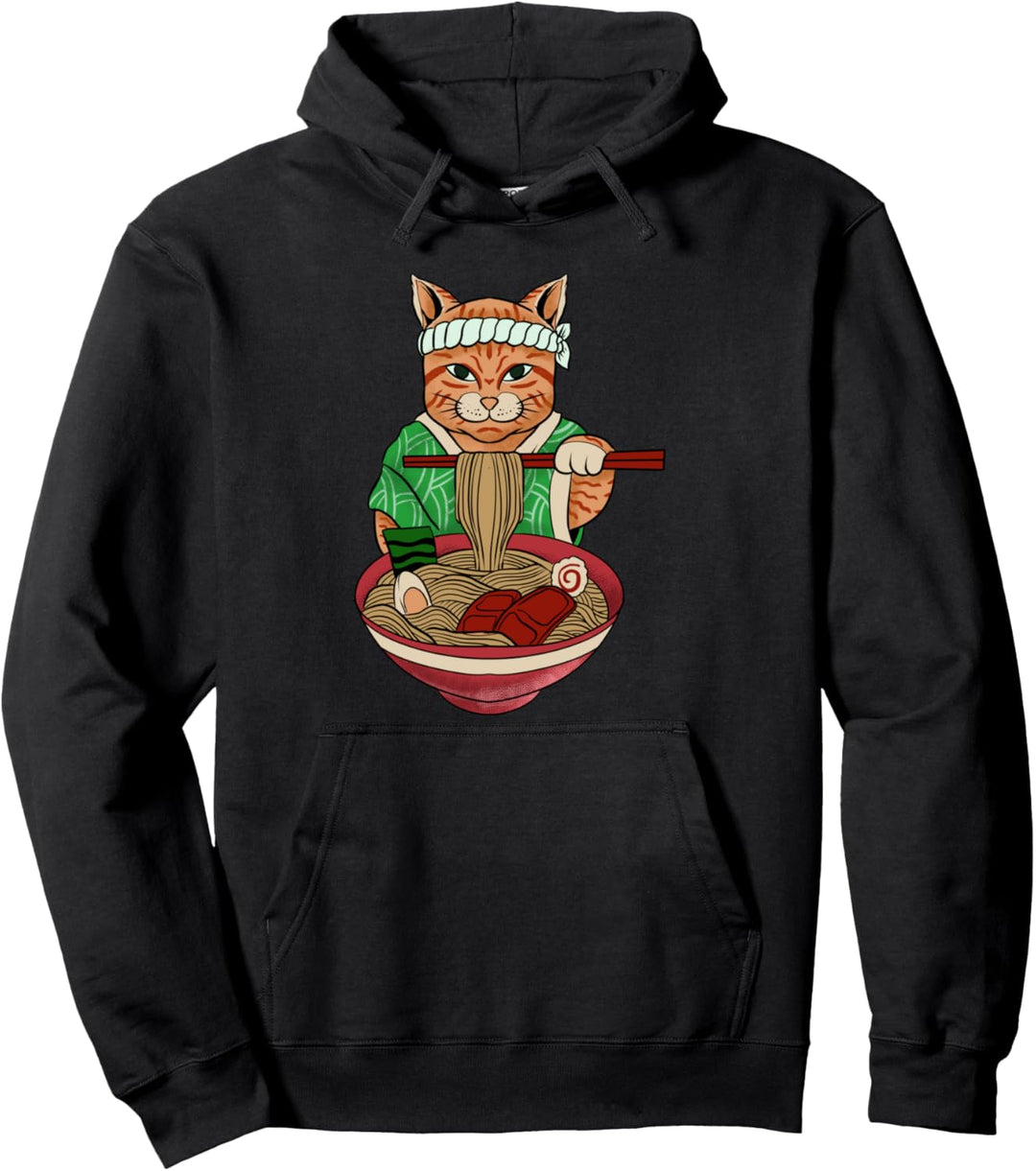 Ramen Cat Pullover Hoodie