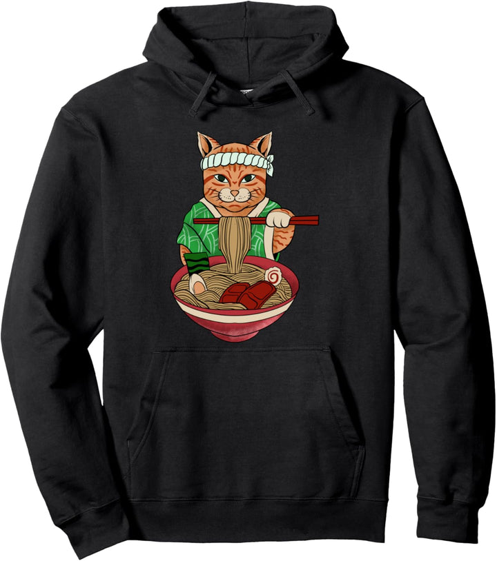 Ramen Cat Pullover Hoodie