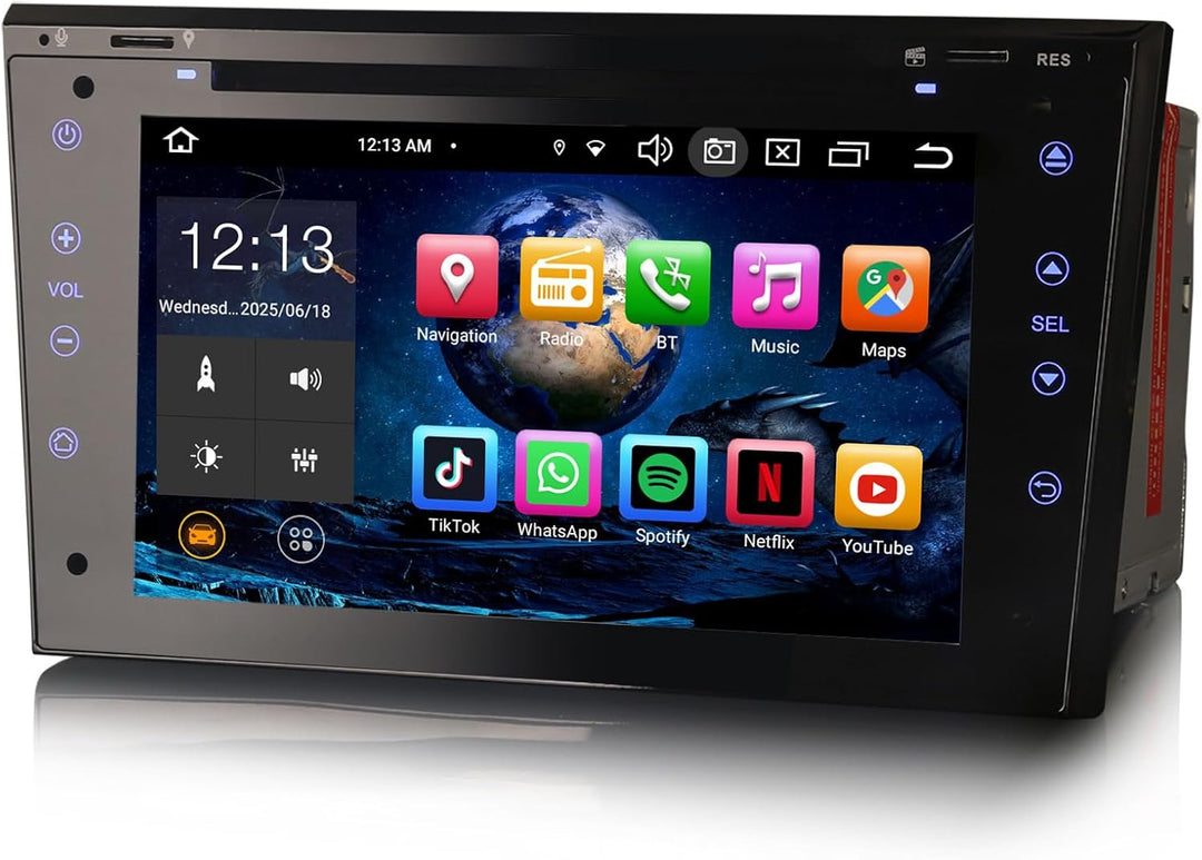 Erisin 8-Kern 4GB+64GB Android 14 Autoradio Bluetooth 5.0 GPS Navi für Opel Corsa C/D Antara Zafira