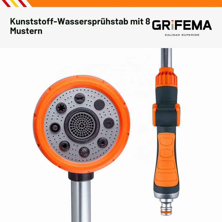 GRIFEMA Blumenampel-Giessstab, 8 Sprühbilder Garten Schlauch Bewässerung Zauberstab, 40.5cm Lang, St