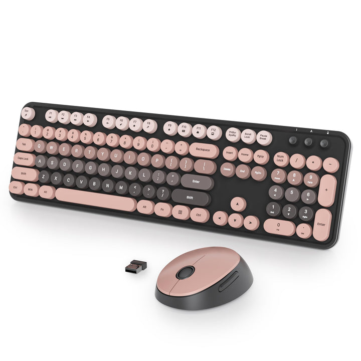 Kabellose Tastatur und Maus, 104 Schreibmaschinentastatur in Voller Grösse mit Nummernblock, 2.4 GHz