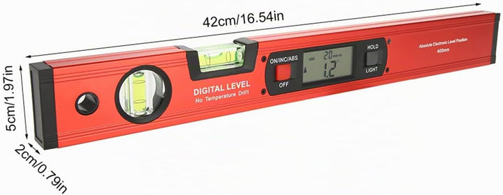 Professional Digitaler Neigungssensor, 360 ° Winkel Digitaler Wasserwaage mit LCD-Display Digitaler