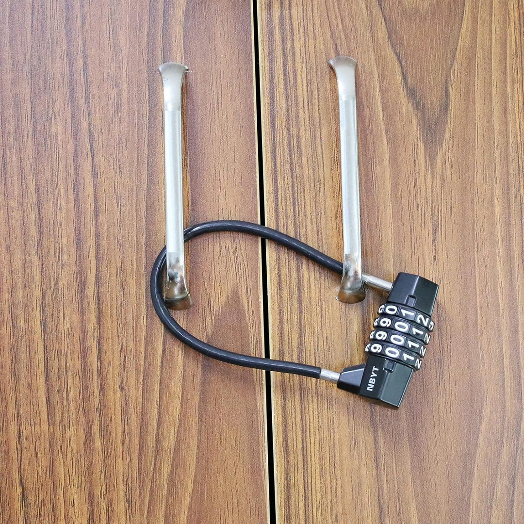 NBYT Stahlkabelseil Zahlenschloss Vorhängeschloss, Durchmesser 5 mm, Länge 39 cm, für Schliessfächer