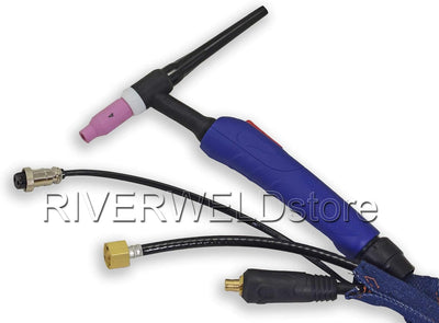 RIVERWELD WP-17F-12R 150A WIG Brennerhals komplett mit flexiblem Kopf, Euro-Stil 3,8 Meter (12 Fuss)