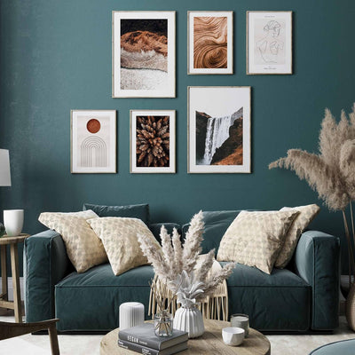 Heimlich® Premium Poster Set OHNE Bilderrahmen | 2 x DIN A3 & 4 x DIN A4 - ca. 30x42 & 21x30 | Stilv