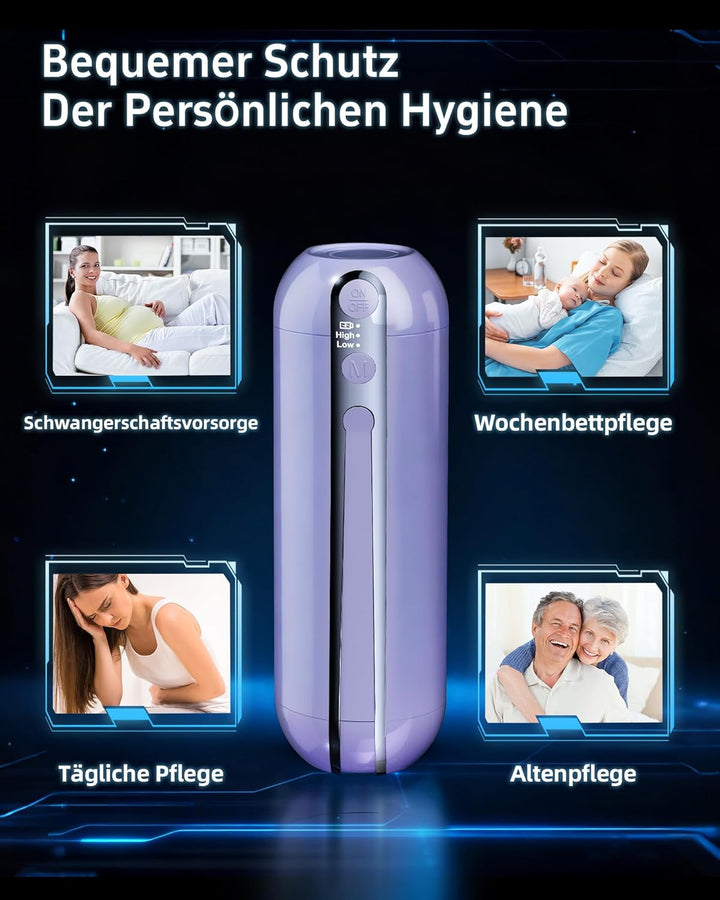 Elektrisches Bidet Tragbares 200ml,Wiederaufladbar Reise Po Dusche,Mobiles Bidet Handbrause Faltbare