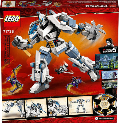 LEGO 71738 NINJAGO Legacy Zanes Titan-Mech Ninja Bauset mit Jay als goldene Figur und 2 Geisterkämpf