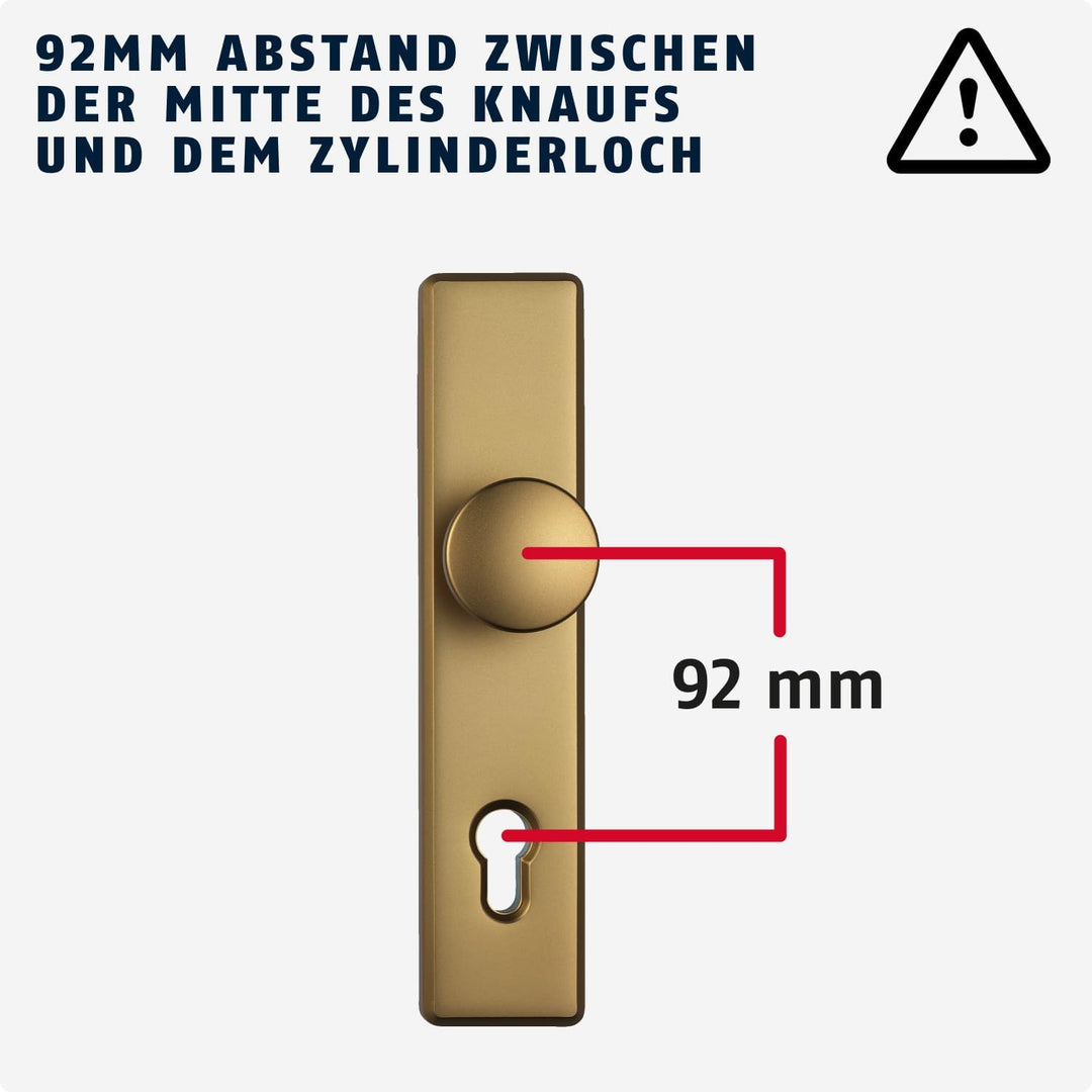 ABUS Tür-Schutzbeschlag HLS214 F4 08302 Wechselgarnitur F4 Bronze, Wechselgarnitur F4 Bronze