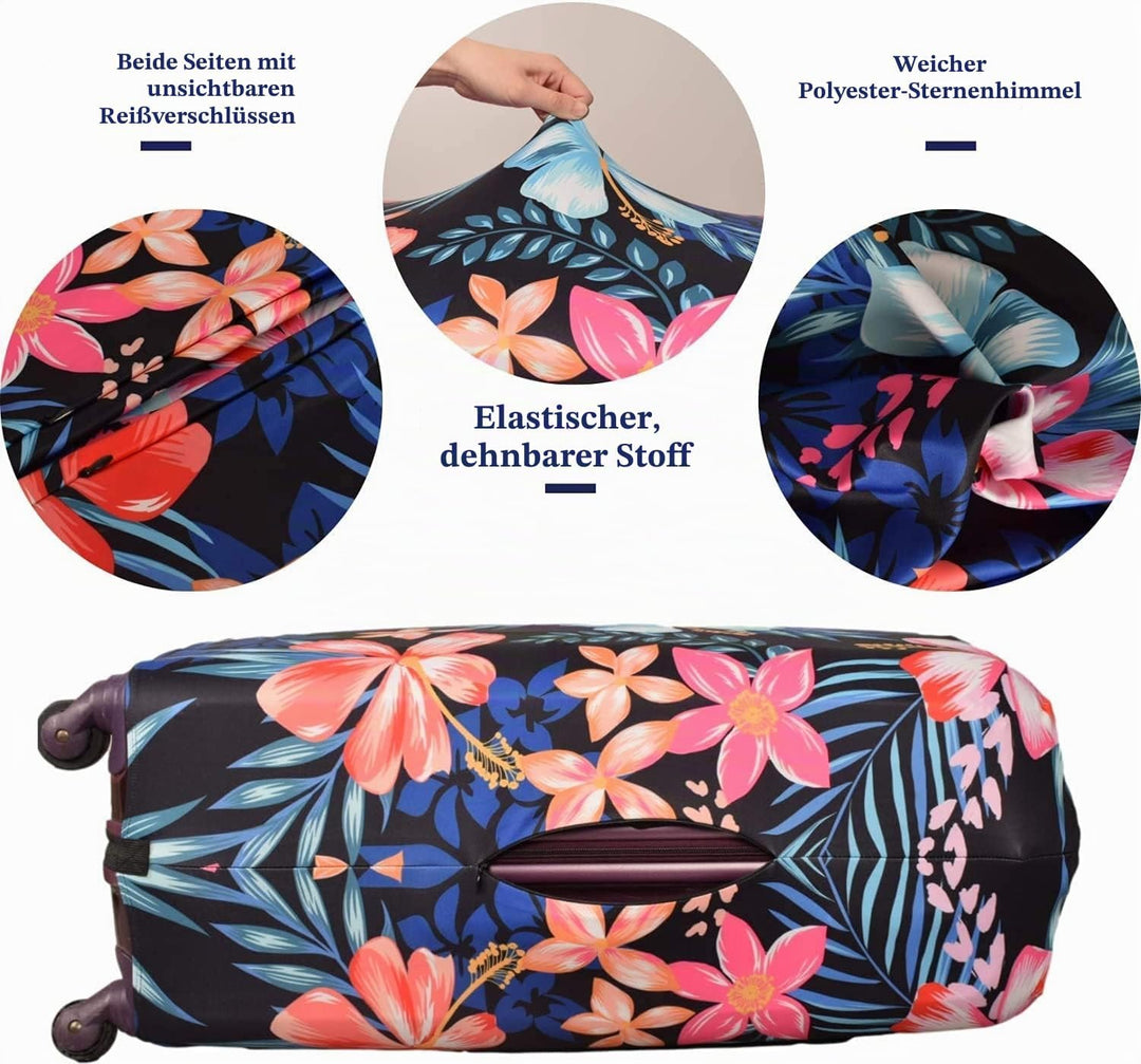 Gepäckabdeckung, GOXUNYUAN waschechter Schutzkoffer-Cover - Reise-elastischer Spandex-Koffer-Protect