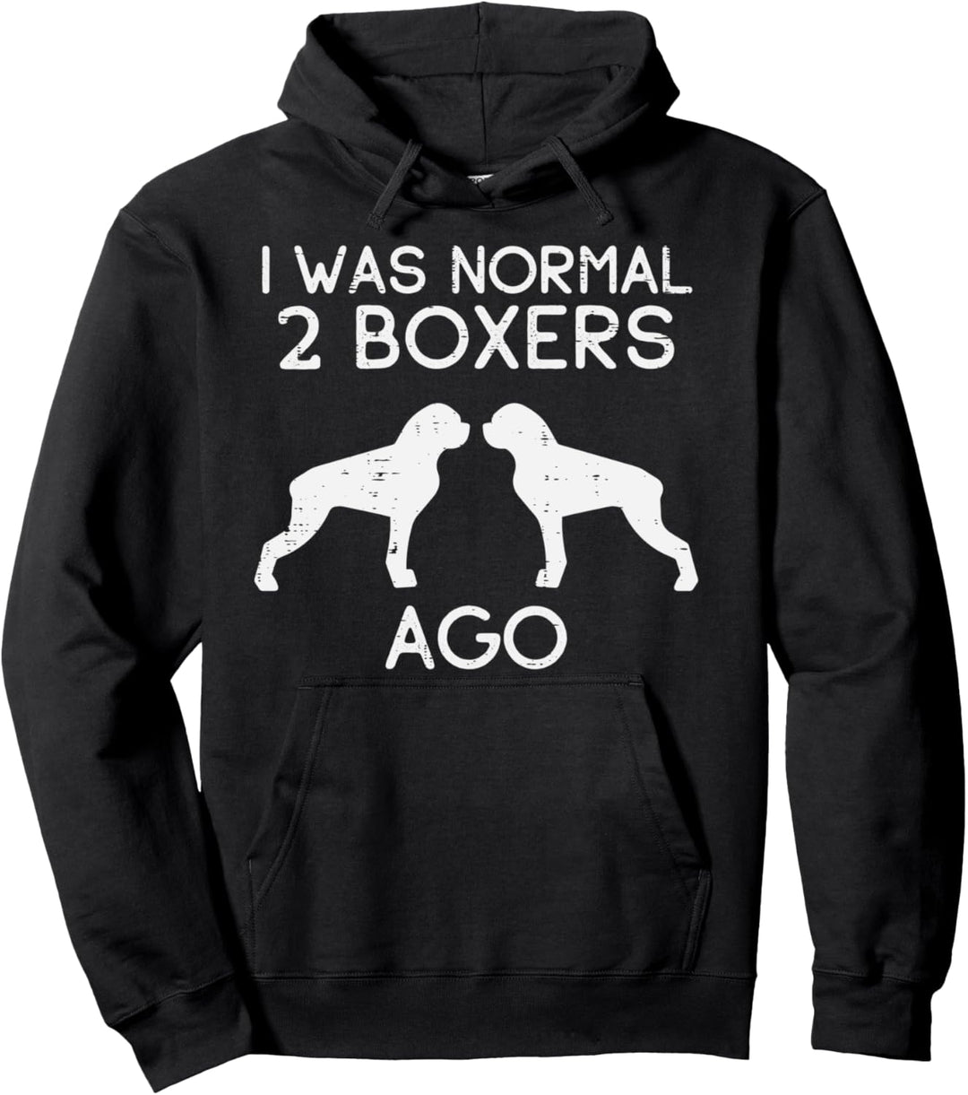 Normal 2 Boxers Ago Funny Animal Pet Dog Lover Owner Gift Pullover Hoodie
