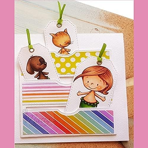 Matty's Crafting Joy Stanz-Set mit genähten Schlitzen, grosse Stanzformen aus Metall, für Kartenhers