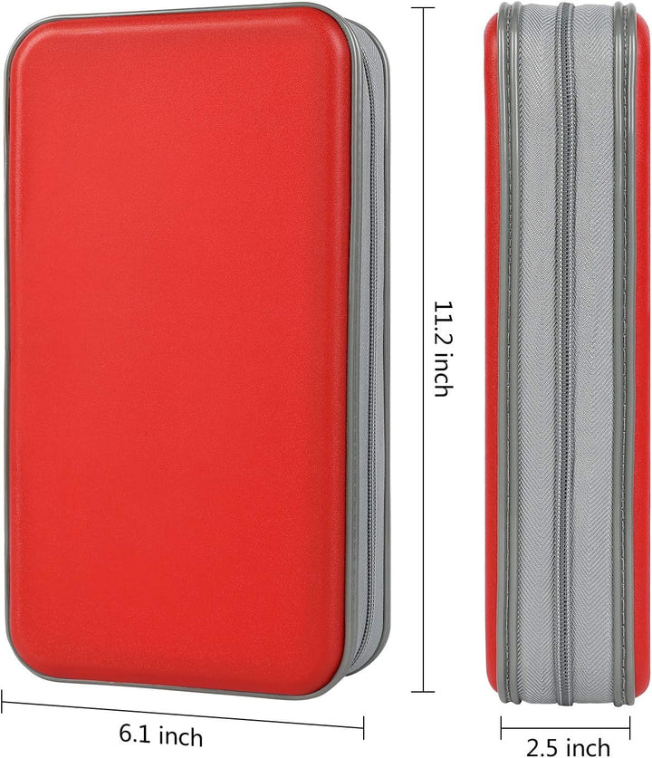 alavisxf xx CD Tasche, 96 CD/DVD Tasche Hartplastik CD Taschen Aufbewahrung Schutzhülle DVD Lagerung