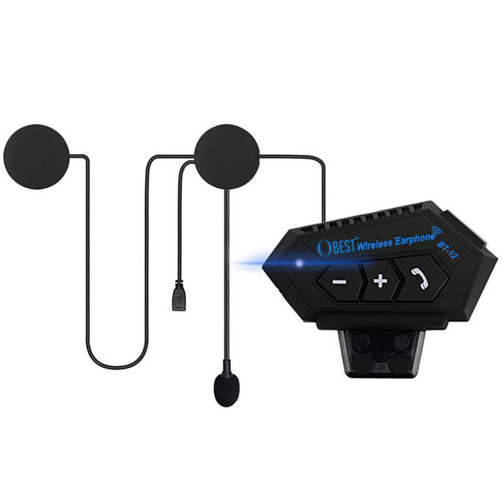OBEST Motorrad Bluetooth Headset, Helm-Headset mit Freisprech-Kommunikationssystem und Geräuschreduz