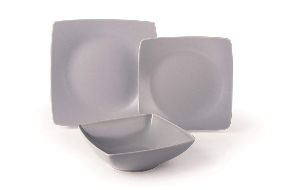 Excelsa Eclipse Tellerservice 18-teilig, Keramik, grau, STK, Grau