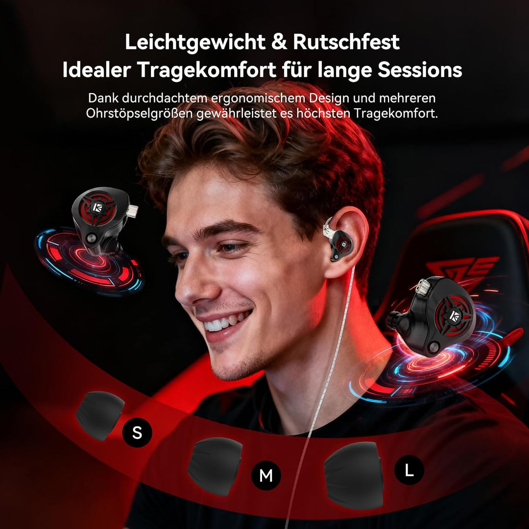 Yinyoo KBEAR BK1 USB-C Gaming-Ohrhörer mit Mikrofon, 10mm Dynamic Driver USB-C Kopfhörer für FPS-Spi