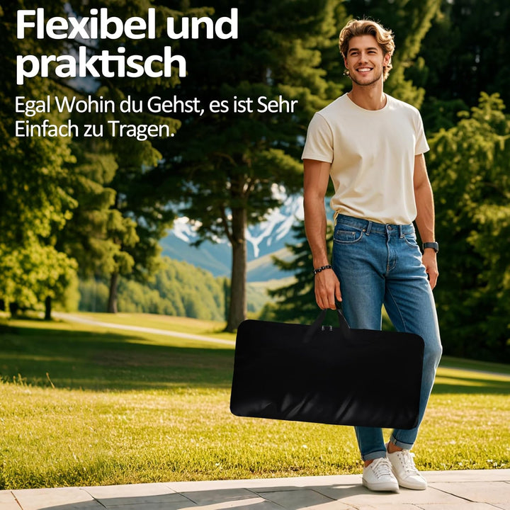 Eisbad Tonne 80 cm, Faltbare Badewanne 390L mit Abdeckung, Eisbaden zu Hause, Kältetherapie Set mit