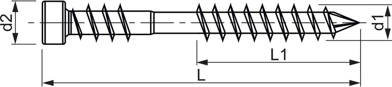 SPAX Terrassenschraube aus Edelstahl rostfrei A2, 5,0 x 70 mm, 100 Stück, T-STAR plus, Zylinderkopf,