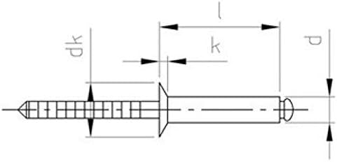Blindnieten ISO 15984 A2/A2 5X10 (VPE 500 Stk)