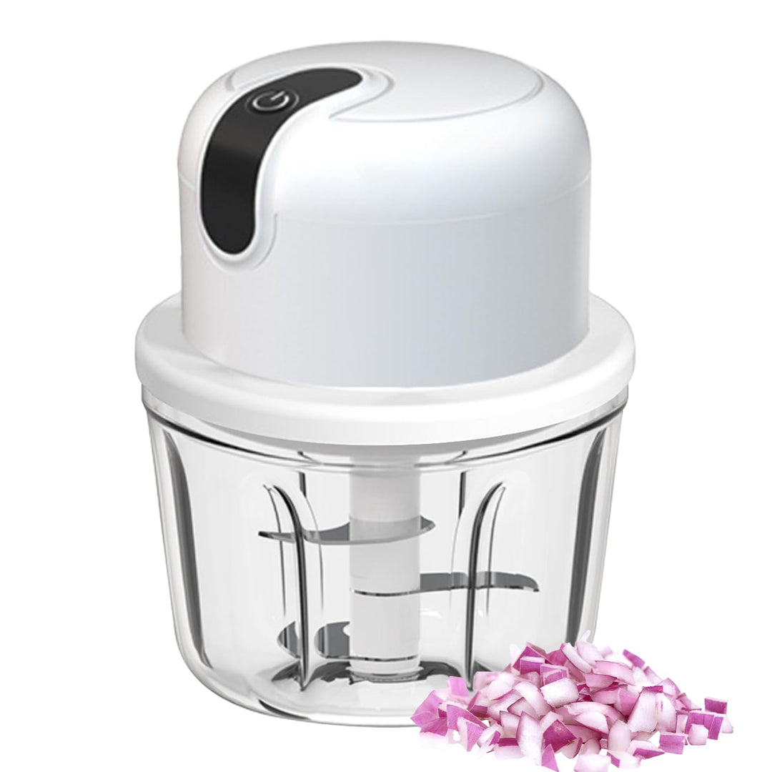 Elektrisch Zwiebelschneider Zwiebel Zerkleinerer：350ML Elektrisch Zerkleinerer USB Wiederaufladbare,