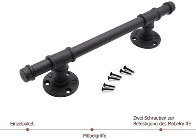 2 Stück Scheunentor Griff LONTAN Schmiedeeisen Schiebetür Handgriff Türgriff LS0503 – 360mm Ziehgrif