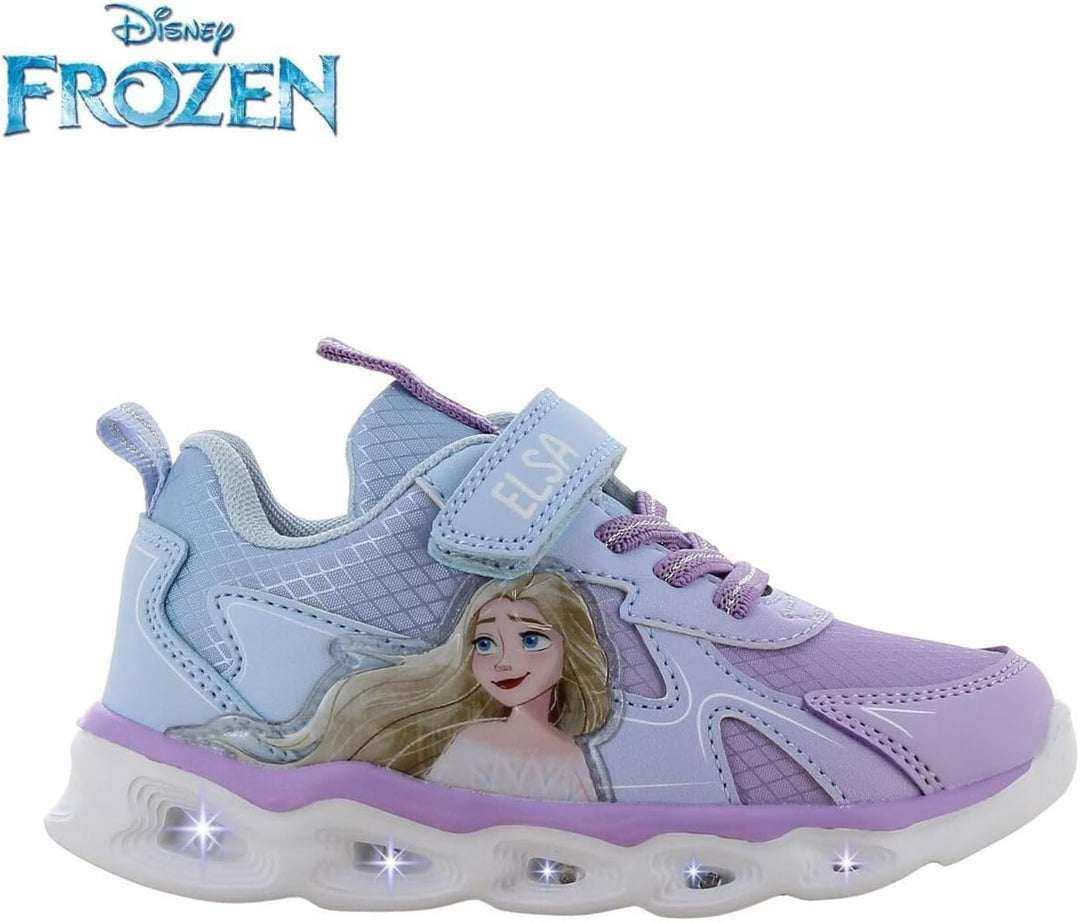 Leomil Frozen ELSA Schuhe Blinkschuhe Mädchen, Ideal for Schule und Freizeit 24 EU Lila Blau 685, 24