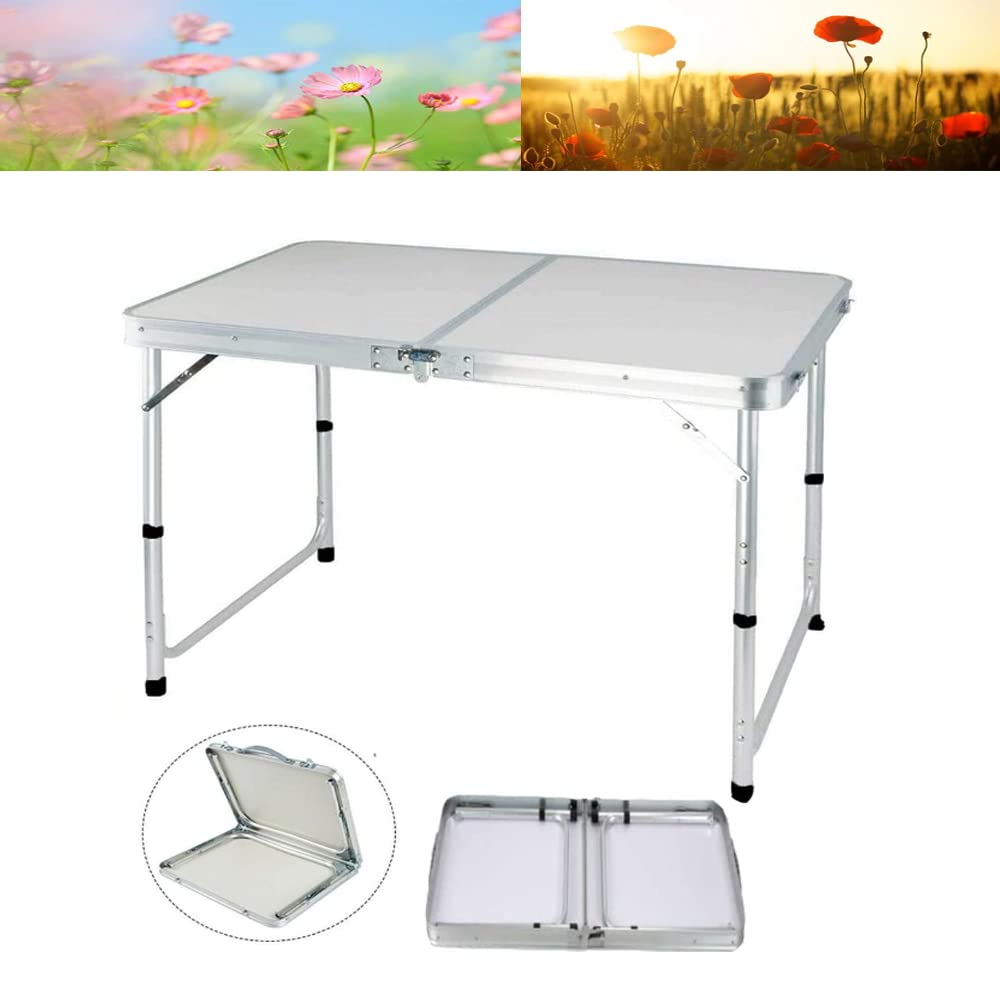 Laptop-Schreibtisch, Bett-Tablett, Tisch mit Griff, Aluminium, faltbar, tragbar, Picknicktisch, Note