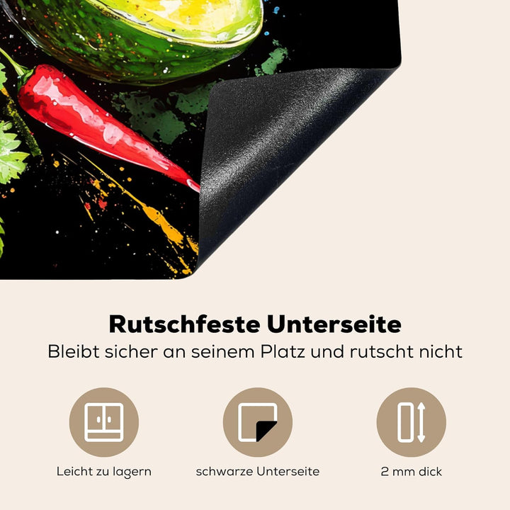 Herdabdeckplatte 70x52 cm Einteilig Ceranfeld Abdeckplatte für Induktionsschutz Ceranfeldabdeckung V
