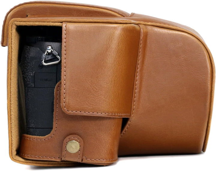 MegaGear Sony Cyber-Shot DSC-RX10 IV, DSC-RX10 III Ever Ready Leder Kamera-Case mit Trageriemen und