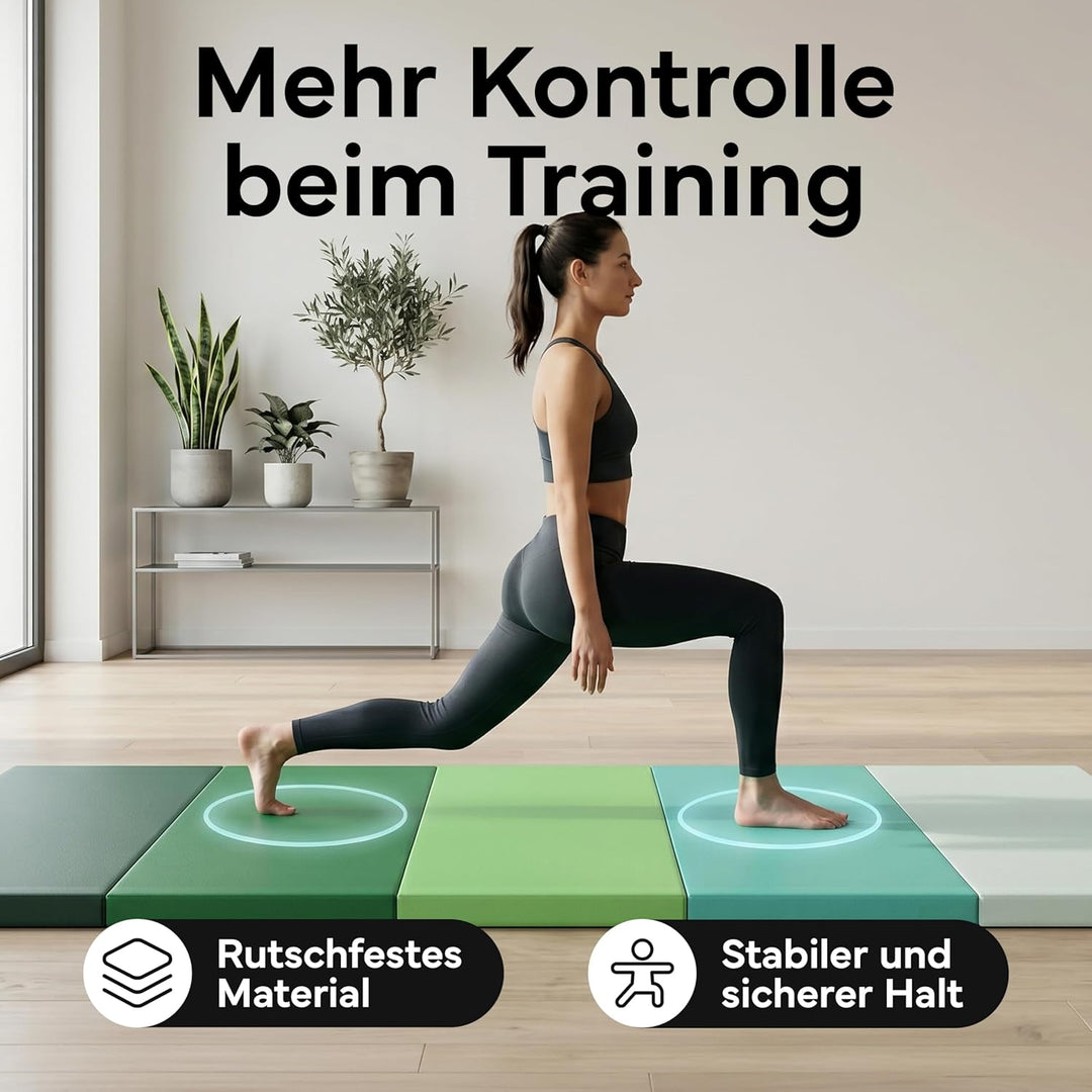 NEOLYMP Turnmatte klappbar - Faltbare Gymnastikmatte für Zuhause - Dicke Fitnessmatte für Kampfsport