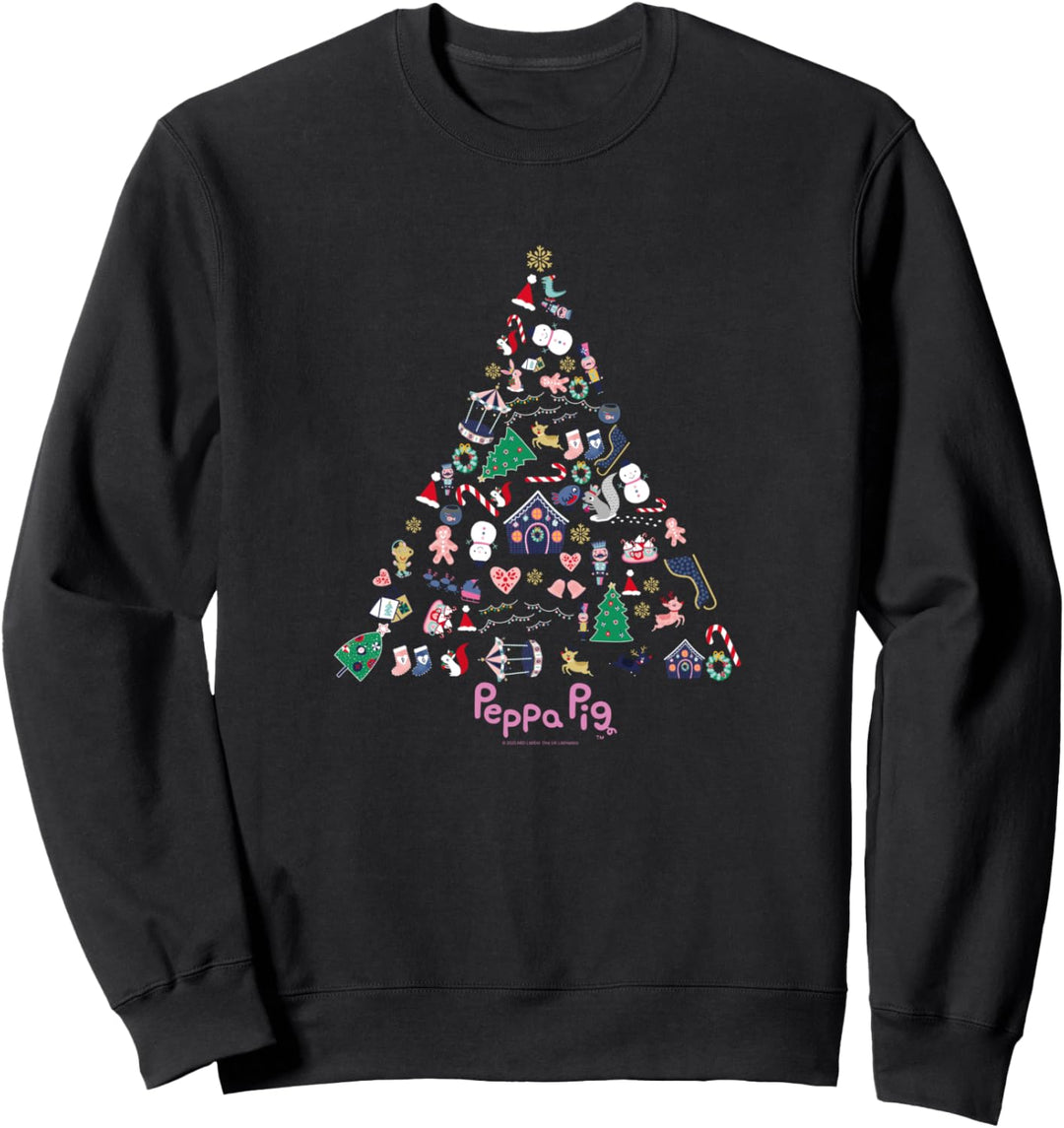 Peppa Pig Christmas Tree Collage Sweatshirt
