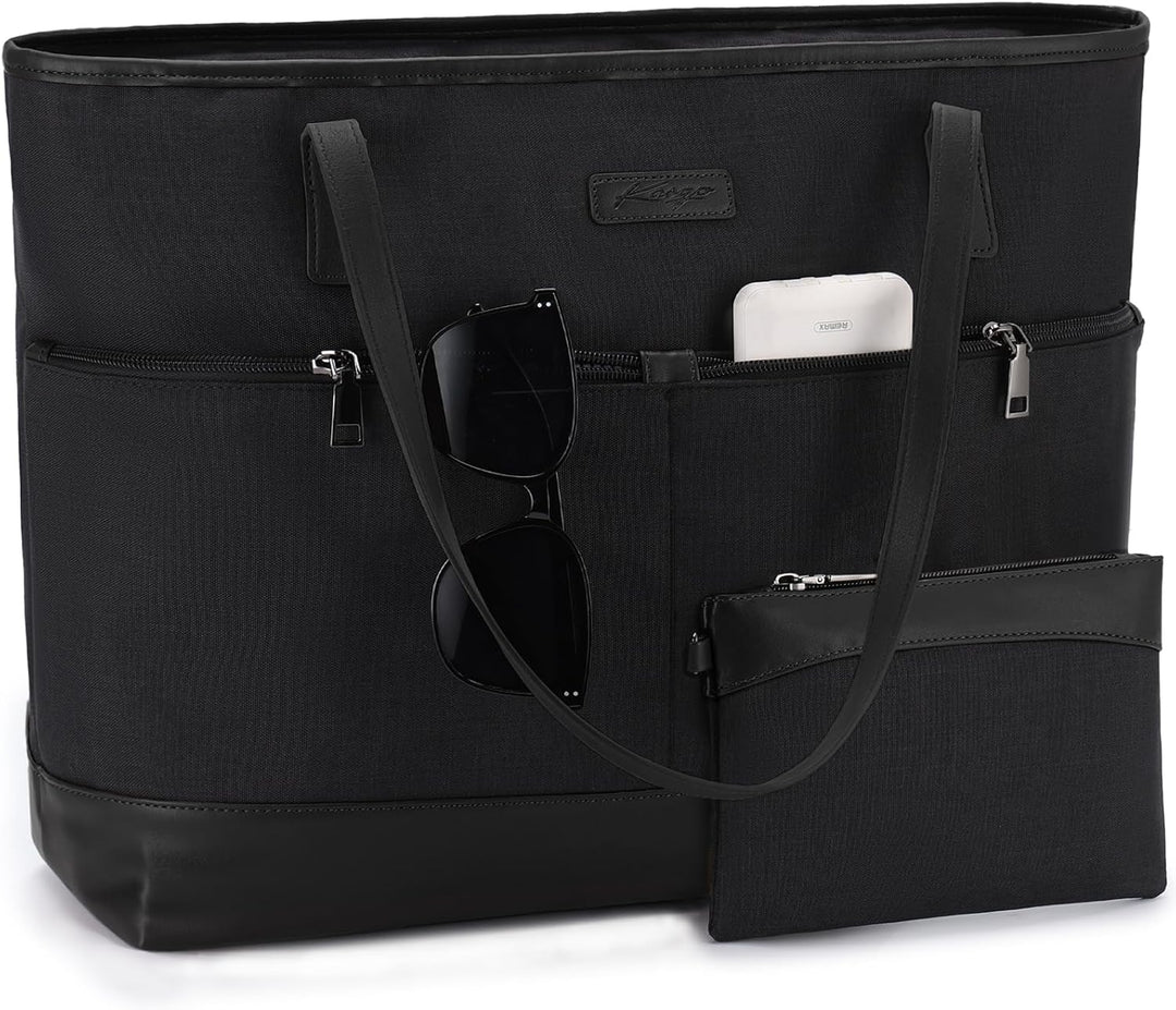 Kasgo Laptop Handtasche Damen, Gross 15.6 zoll Notebooktasche Wasserabweisend Laptop Tasche Shopper