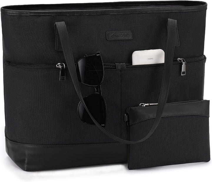 Kasgo Laptop Handtasche Damen, Gross 15.6 zoll Notebooktasche Wasserabweisend Laptop Tasche Shopper