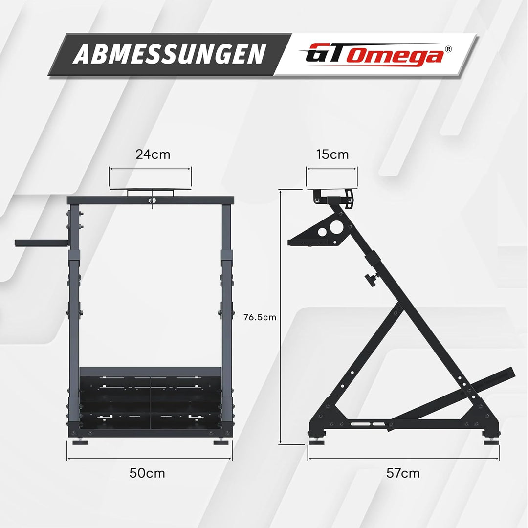 GT OMEGA DD-X Lenkradständer – Ultimative Stabilität, Neigungsverstellbar & Höhenverstellbar, einste