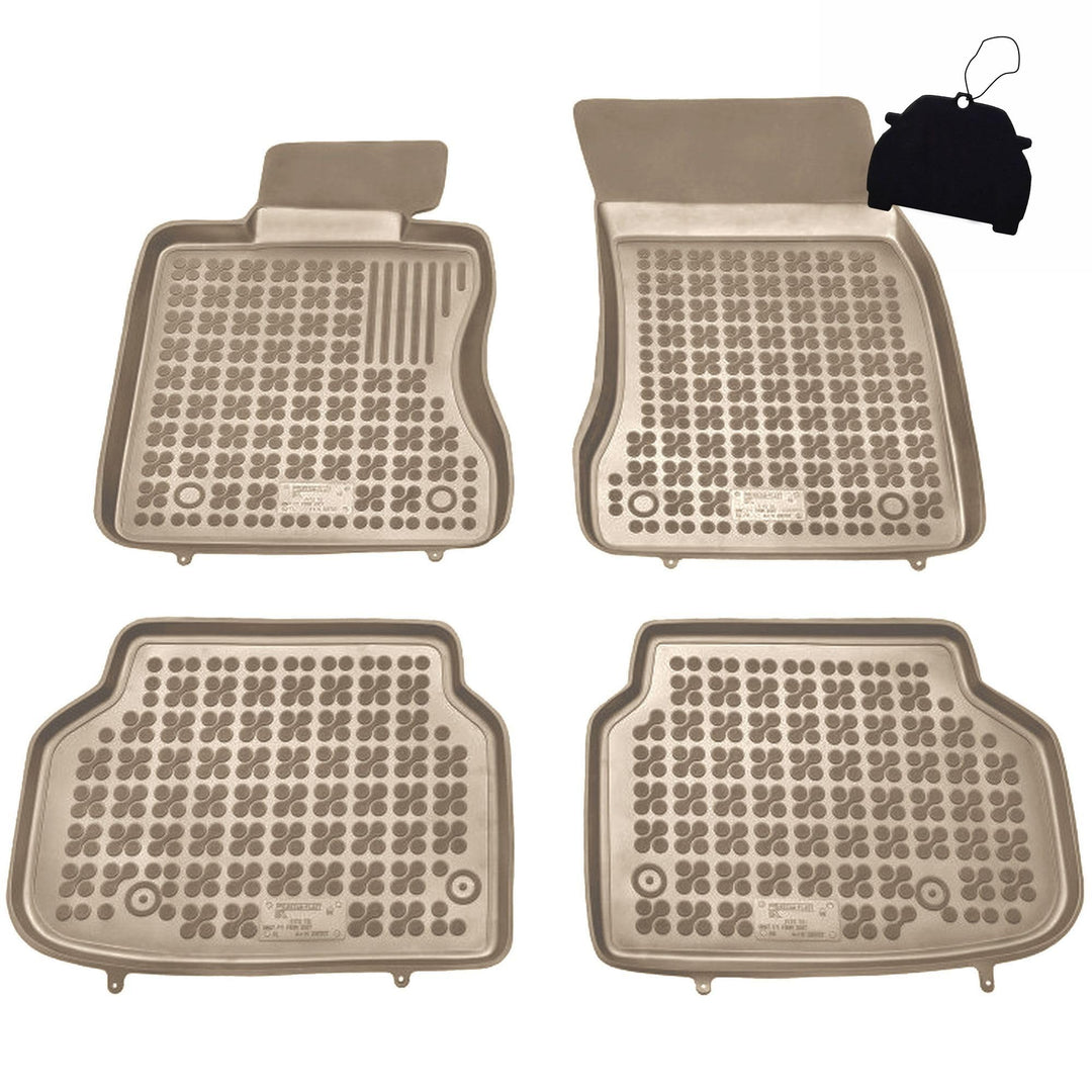 MOTOS Beige Gummimatten Auto Fussmatte passt für BMW 7er F01 2008-2015 Verbessern Sie Ihren Reisekom