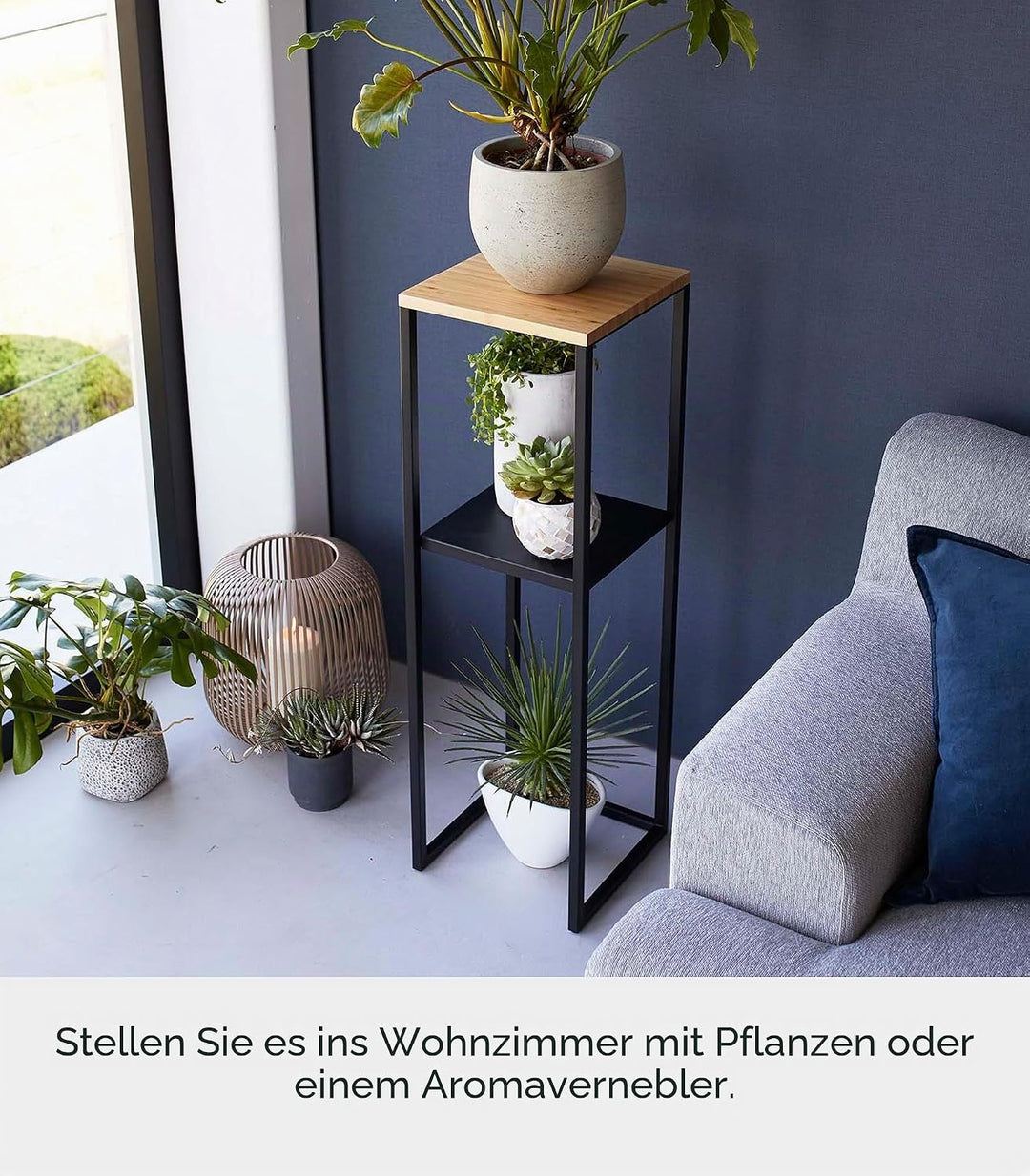 Yamazaki Tower Beistelltisch, Schwarz, One Size Schwarz One Size, Schwarz One Size