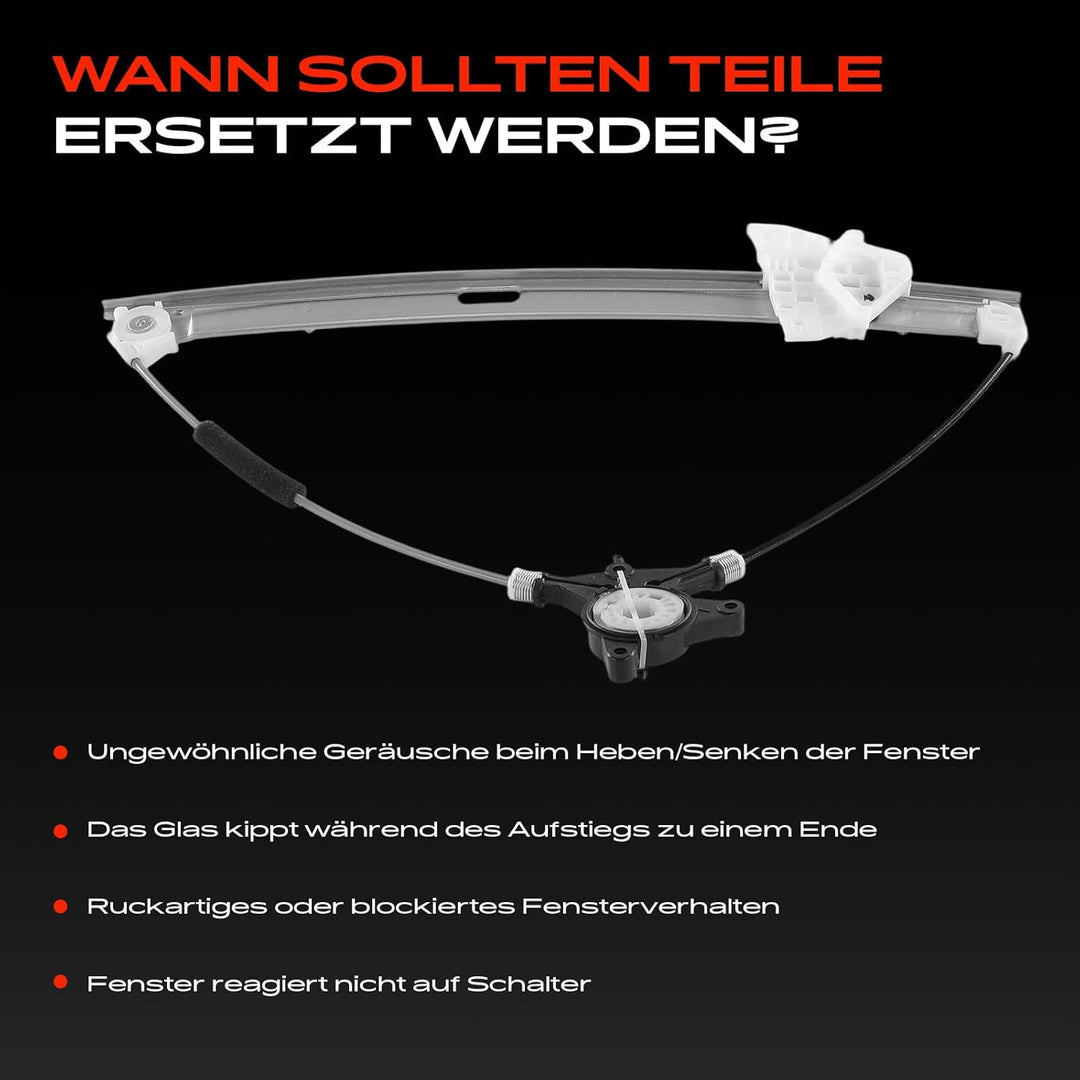 Frankberg Fensterheber Ohne Motor Vorne Links Kompatibel mit 3 BK Alle Motoren Hatchback Limousine 2